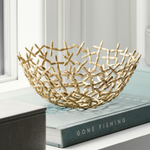 Ixora Bowl 23*h10 cm Brass, Matt Gold Patina