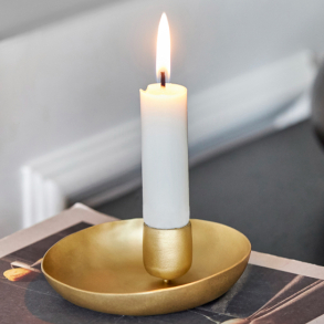 WAVE Candleholder 10*h3 cm Brass